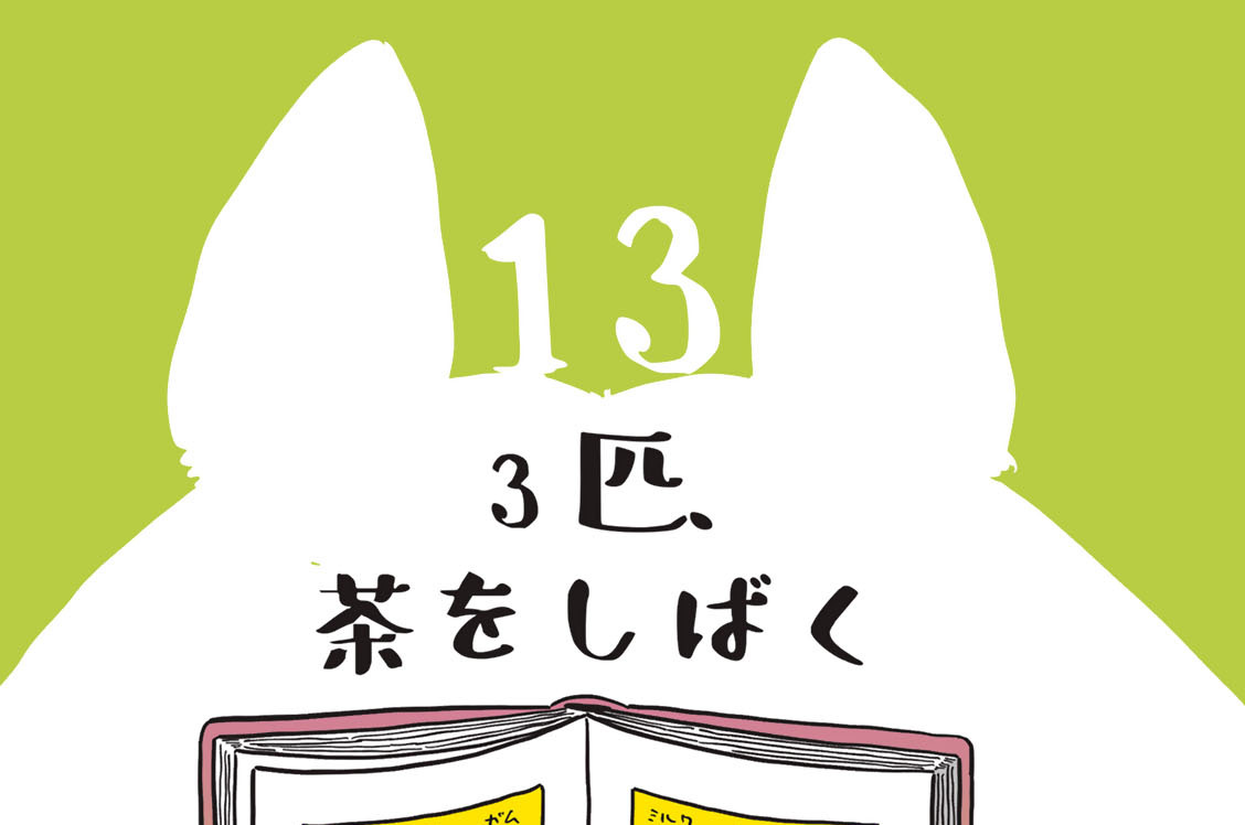 １３　３匹、茶をしばく